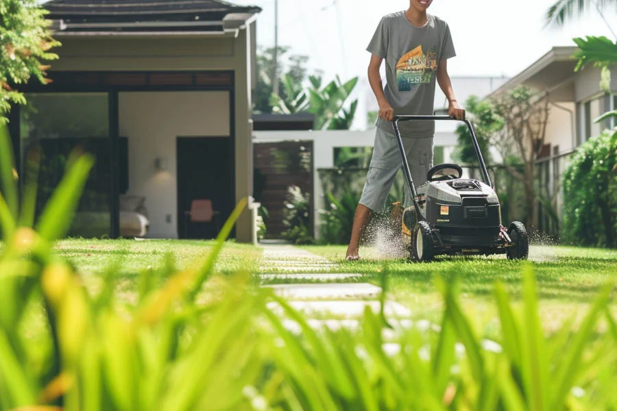 electric battery lawn mowers